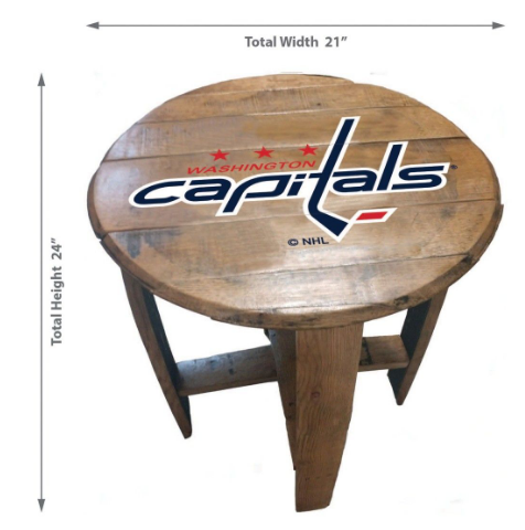 washington capitals oak barrel table 1