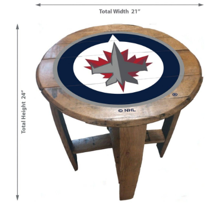 winnipeg jets oak barrel table 1