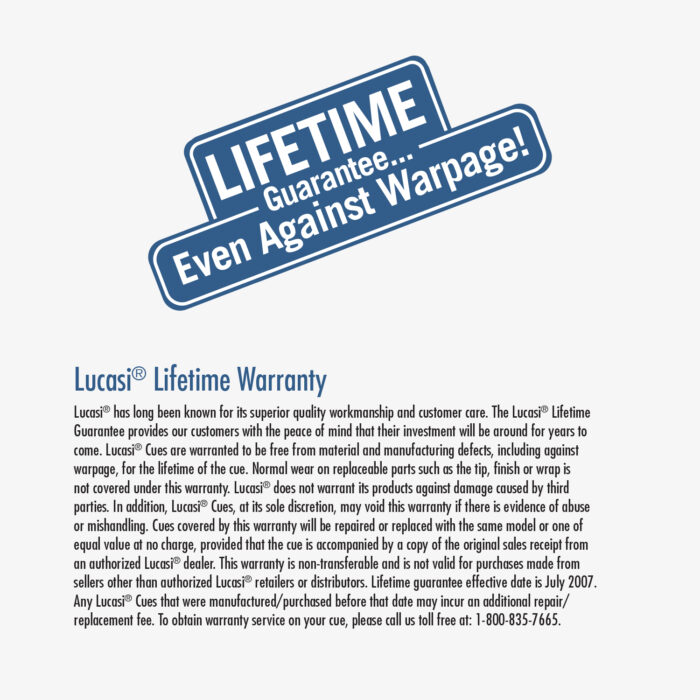 Lucasi Lifetime Guarantee 47 1 1 1