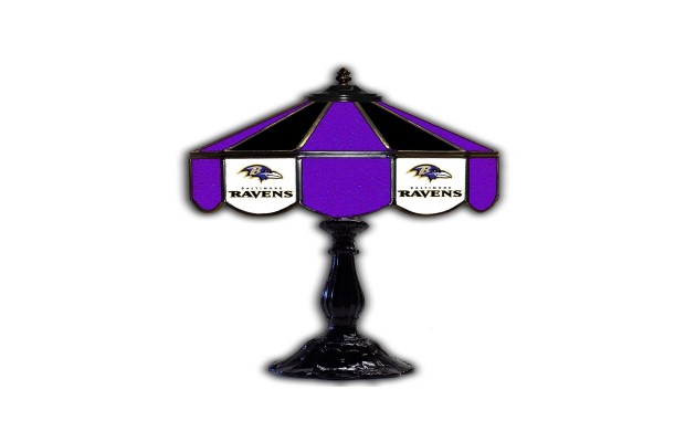 Baltimore Ravens 21” Glass Table Lamp