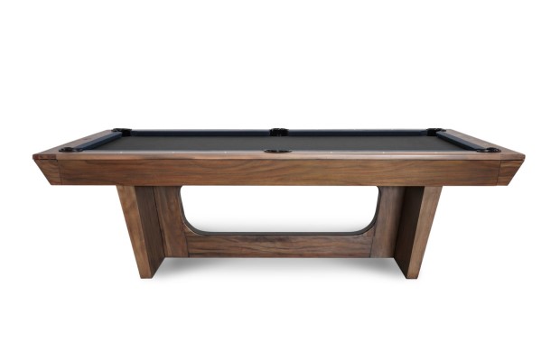Temple 7 or 8 Foot Pool Table In Walnut Or Brown Waxed Finishes Or Grayson Grey
