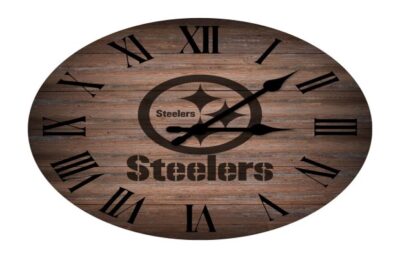 Pittsburgh Steelers Rustic 16" Clock
