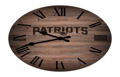 New England Patriots Rustic 16" Clock