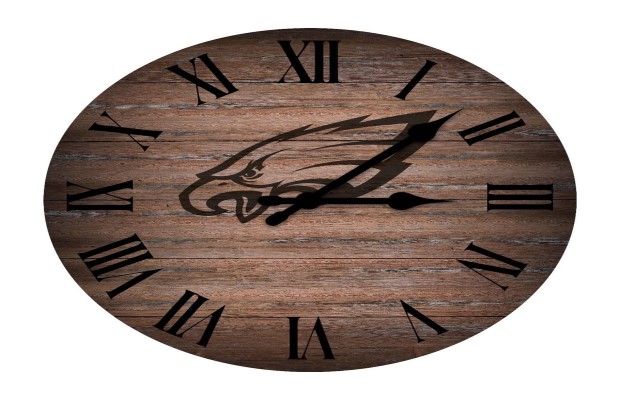 Philadelphia Eagles Rustic 16" Clock