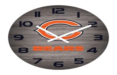 Chicago Bears 16" Weathered Wood Clock