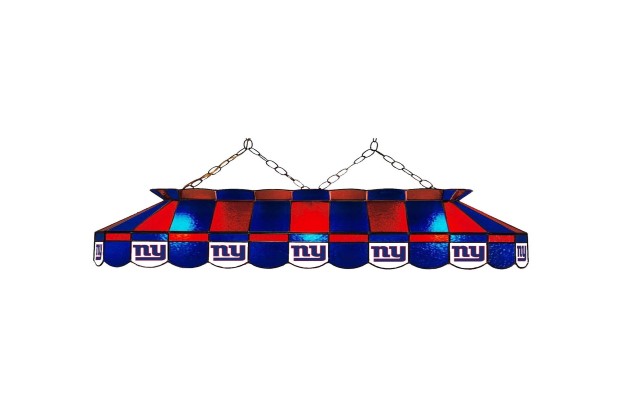 New York Giants 40-in. Stained Glass Pool Table Lamp