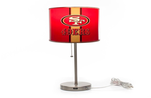 San Francisco 49ers Chrome Lamp W/ USB Charging Station