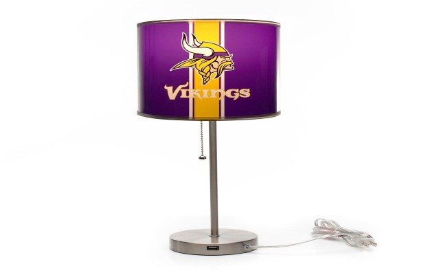 Minnesota Vikings Chrome Lamp W/ USB Charging Station