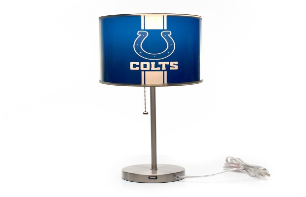 Indianapolis Colts Chrome Lamp W/ USB Charging Station
