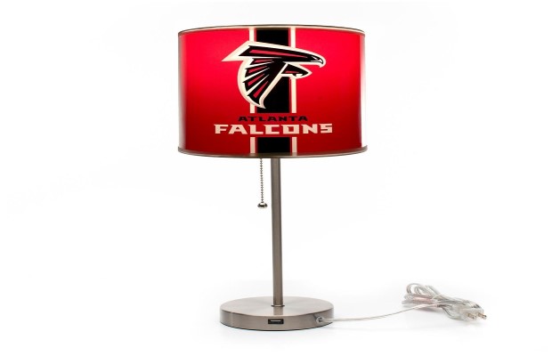 Atlanta Falcons Chrome Lamp W/ USB Charging Station