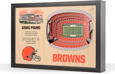 Cleveland Browns NFL 25-Layer Stadium View Wall Art