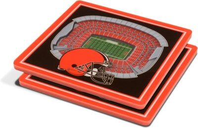 Cleveland Browns Home Team Pride Square Acrylic Drink Coasters