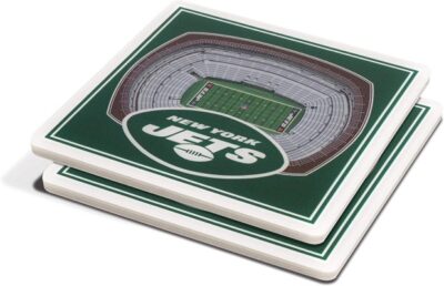 New York Jets Home Team Pride Square Acrylic Drink Coasters