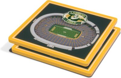 Green Bay Packers Home Team Pride Square Acrylic Drink Coasters