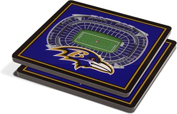 Baltimore Ravens Home Team Pride Square Acrylic Drink Coasters