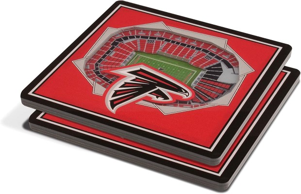 Atlanta Falcons Home Team Pride Square Acrylic Drink Coasters