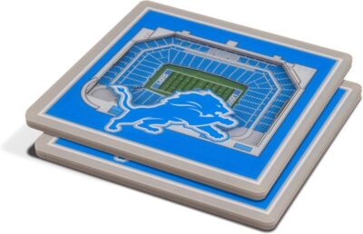 Detroit Lions Home Team Pride Square Acrylic Drink Coasters