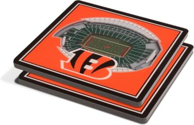 Cincinnati Bengals Home Team Pride Square Acrylic Drink Coasters