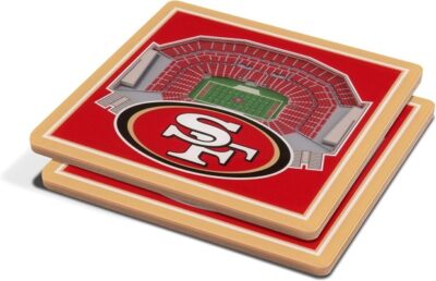 San Francisco 49ers Home Team Pride Square Acrylic Drink Coasters