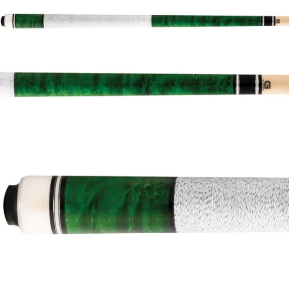 McDermott G-Core Emerald Green Stained & White Irish Linen Wrapped Cue