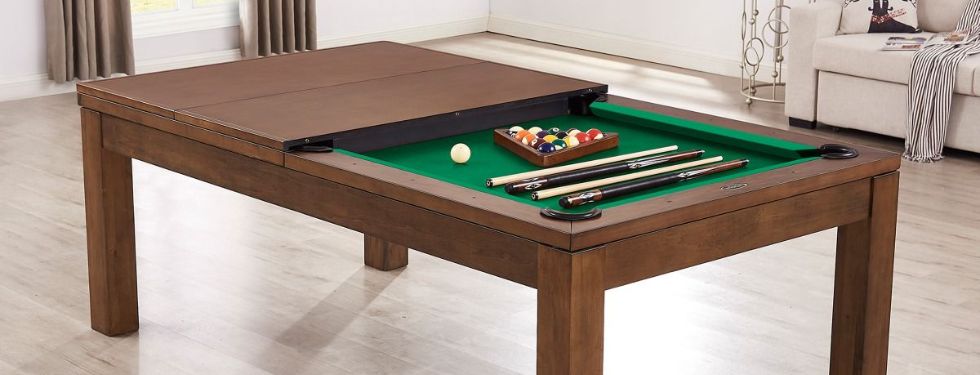 Transition From Dining To Gaming With Convertible Pool Tables