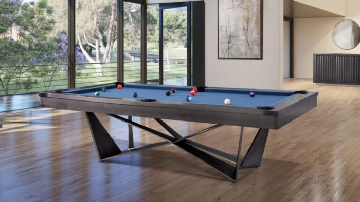 Essex Steel Slate Pool Table | Plank & Hide - Image 3