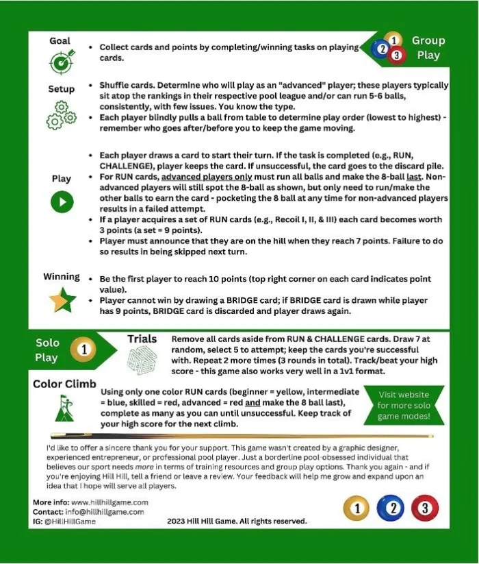 Hill Hill - A Card-Based Billiards Strategy Game - Image 9