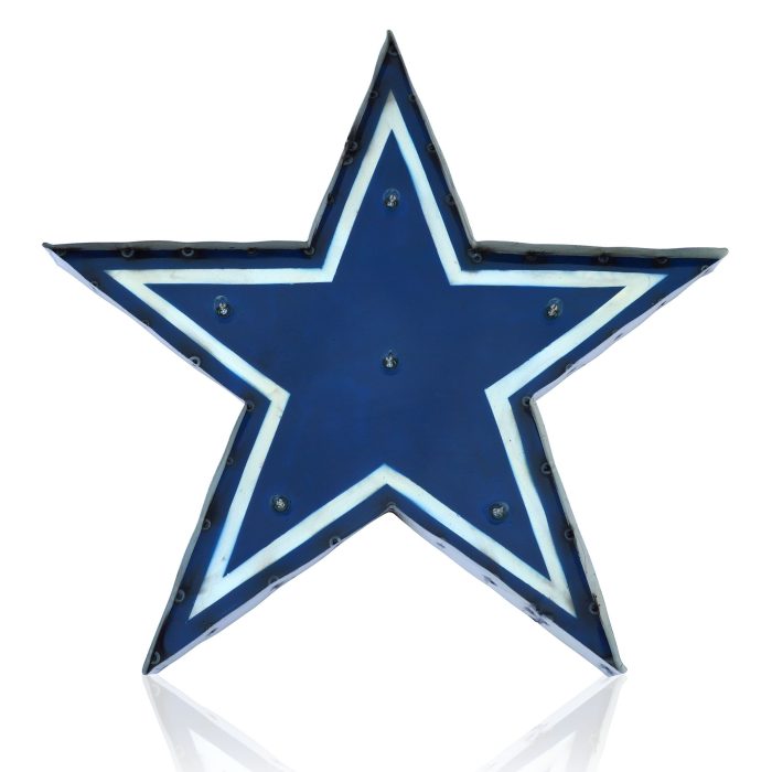 Dallas Cowboys Recycled Metal Logo Lighted Sign - Image 4