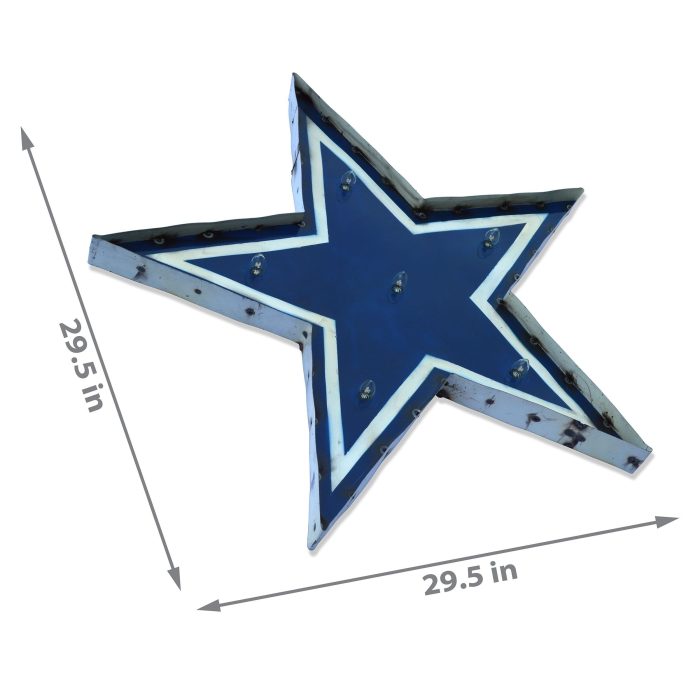 Dallas Cowboys Recycled Metal Logo Lighted Sign - Image 5