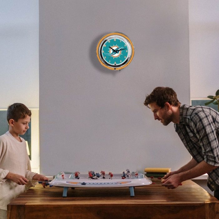 Miami Dolphins 14 inch Neon Clock - Image 5
