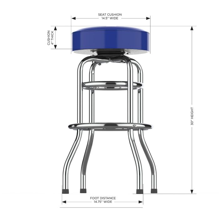 Los Angeles Rams Chrome Bar Stool - Image 6