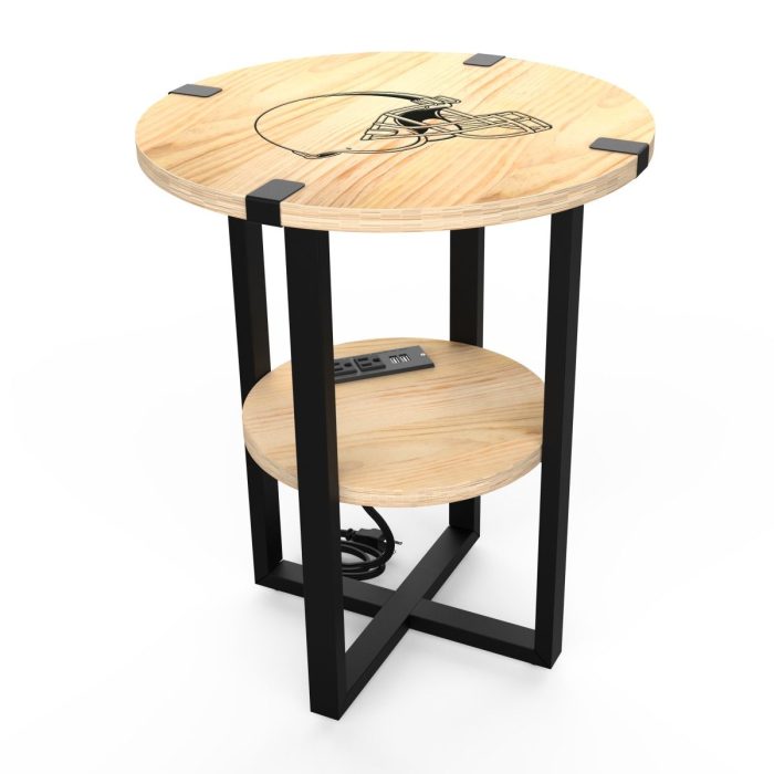 Cleveland Browns Side table with Charger - Image 2