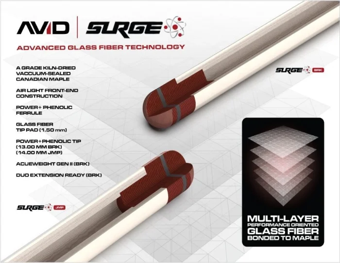 Cuetec AVID Surge Jump Cue - Hyrdra - Image 7