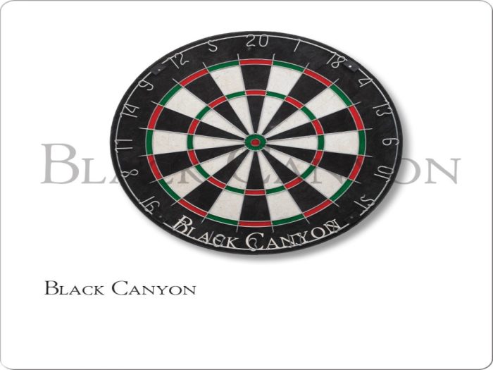 Black Canyon Sisal Fiber Bristle Dart Board with Diamond Wire