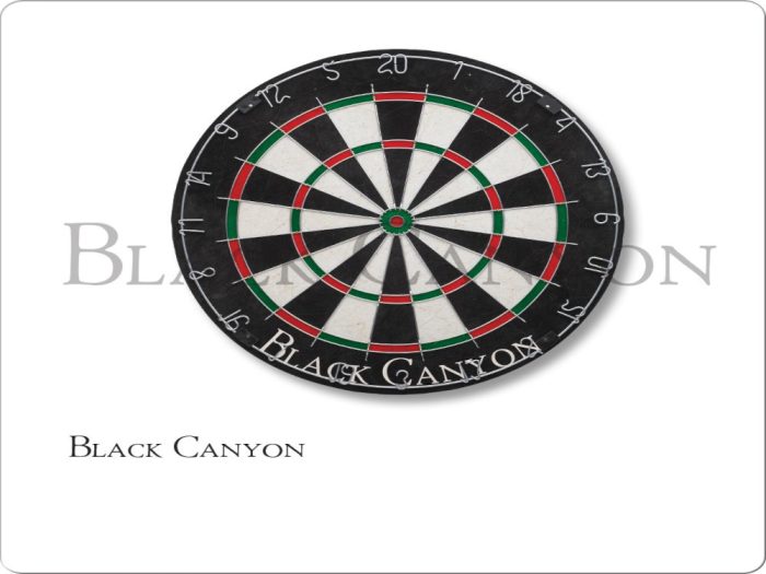 Black Canyon Sisal Fiber Bristle Dart Board with Round Wire