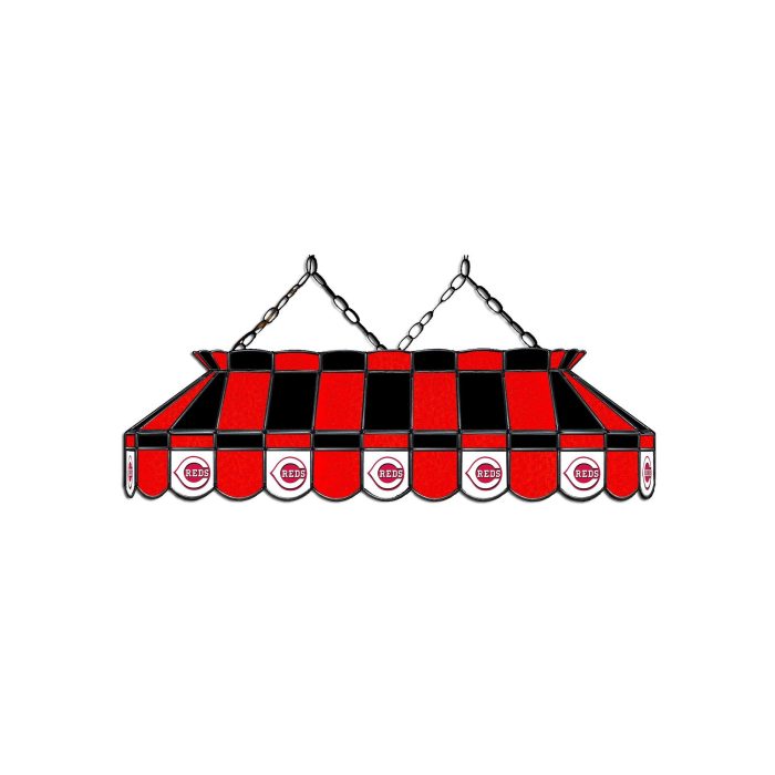 Cincinnati Reds 40 inch Stained Glass Pool Table Lamp - Image 2