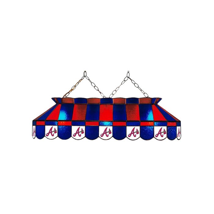 Atlanta Braves 40 inch Stained Glass Pool Table Lamp - Image 2