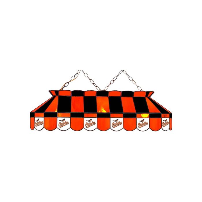 Baltimore Orioles 40 inch Stained Glass Pool Table Lamp - Image 2