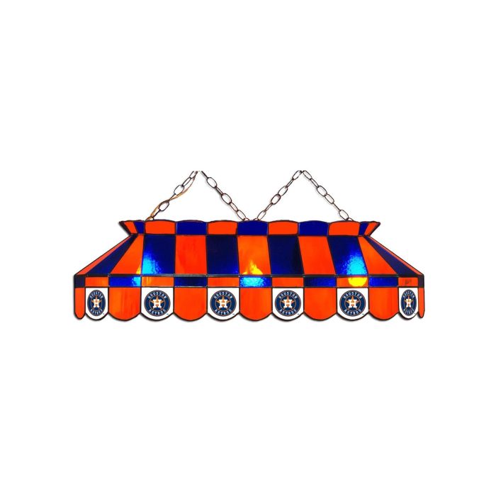 Houston Astros 40 inch Stained Glass Pool Table Lamp - Image 2