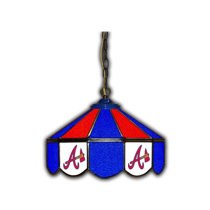 Atlanta Braves 14 inch Stained Glass Pub Light - Image 2