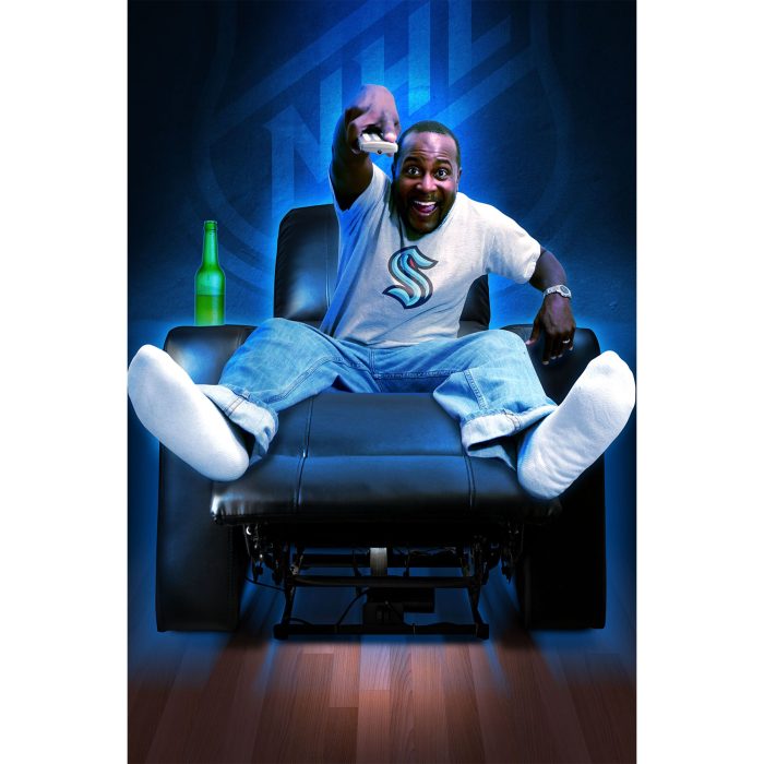 Seattle Kraken Power Theater Recliner with USB Port - Image 7