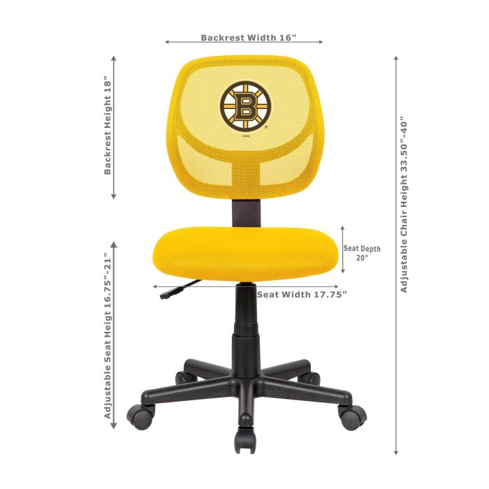 Boston Bruins Yellow Task Chair - Image 6