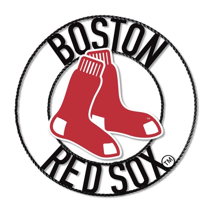 Boston Red Sox 24 inch Wrought Iron Wall Art - Image 2