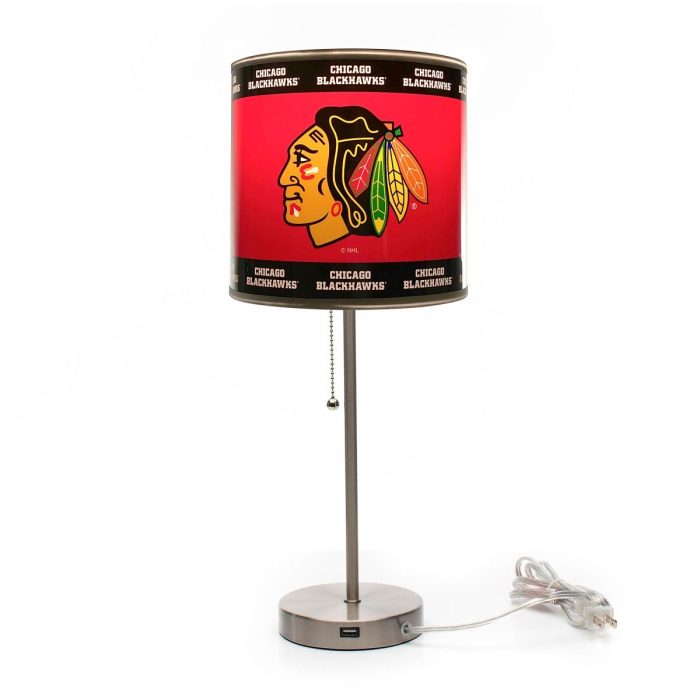 Chicago Blackhawks Chrome Lamp - Image 2