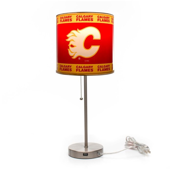 Calgary Flames Chrome Lamp - Image 4