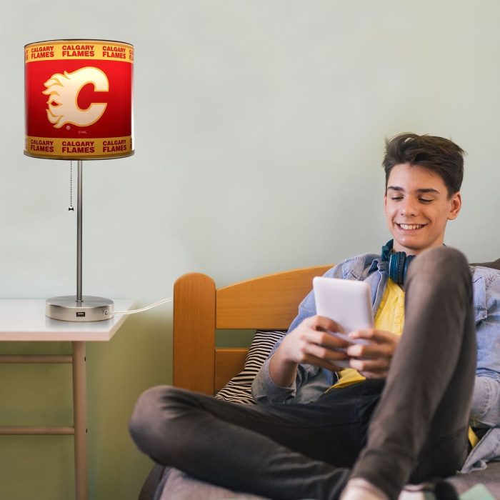 Calgary Flames Chrome Lamp - Image 6