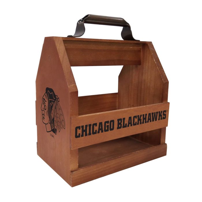 Chicago Blackhawks Wood BBQ Caddy - Image 2