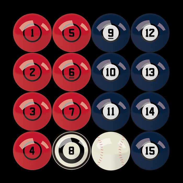 Boston Red Sox Billiard Ball Set with Numbers - Image 3