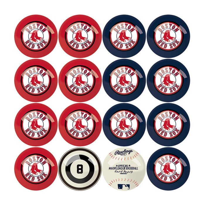 Boston Red Sox Billiard Ball Set with Numbers - Image 4