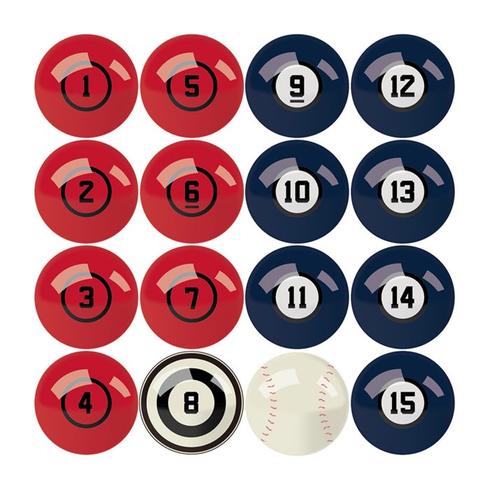 Boston Red Sox Billiard Ball Set with Numbers - Image 5